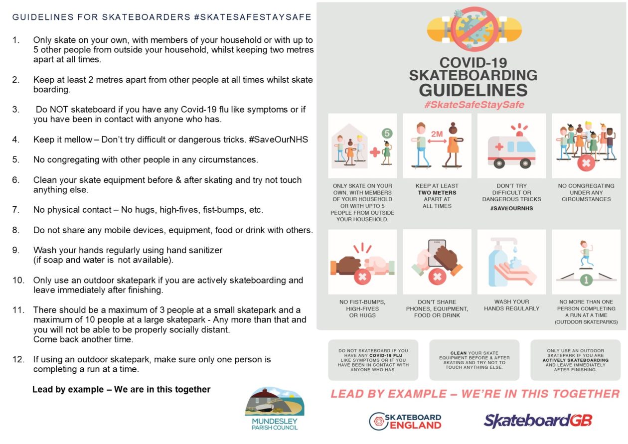 Skate Park Rules for Covid-19