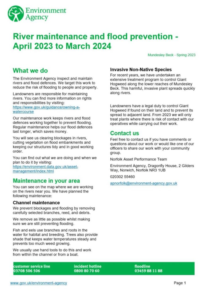 Environment Agency Maintenance Work
